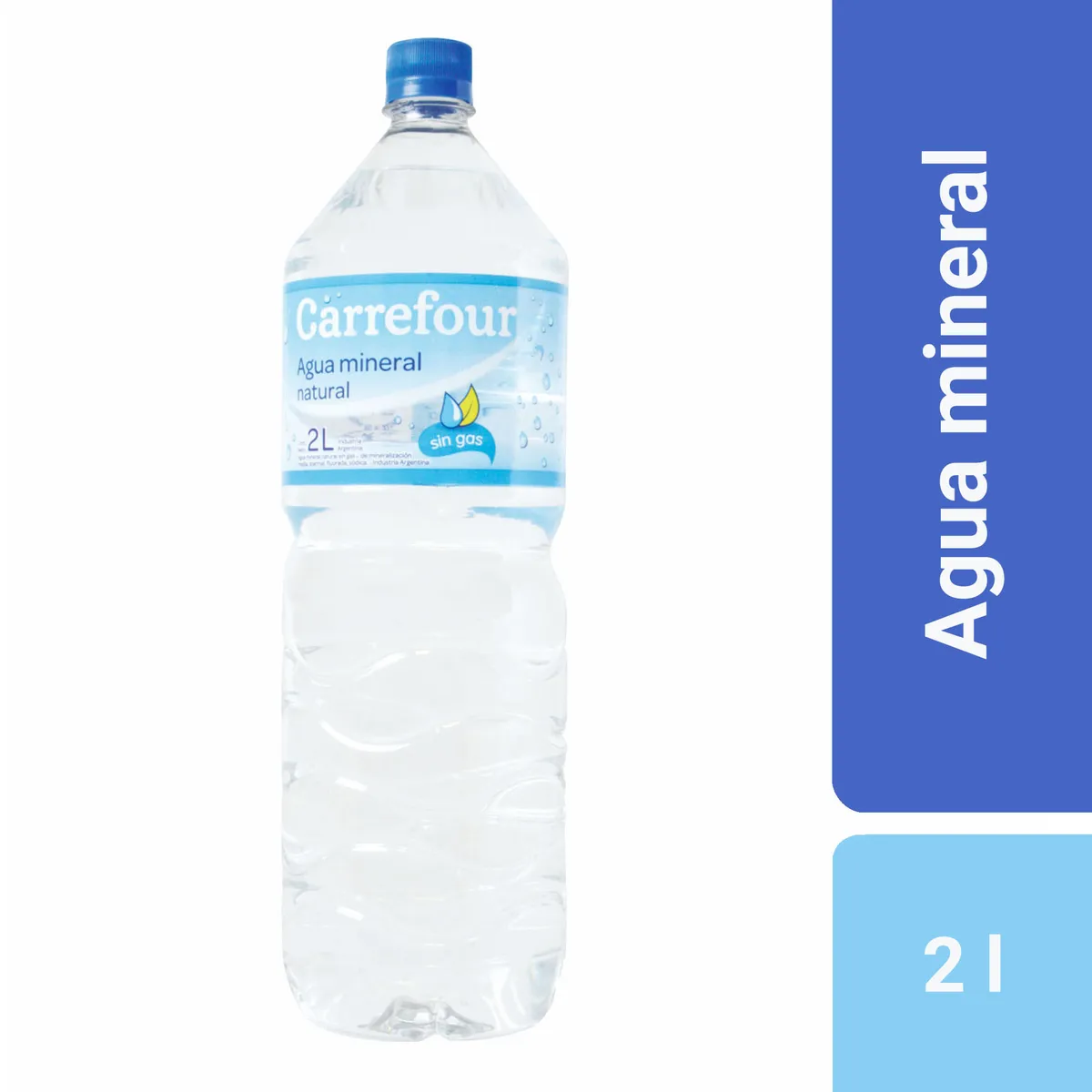 Agua mineral sin gas Carrefour 2 lts