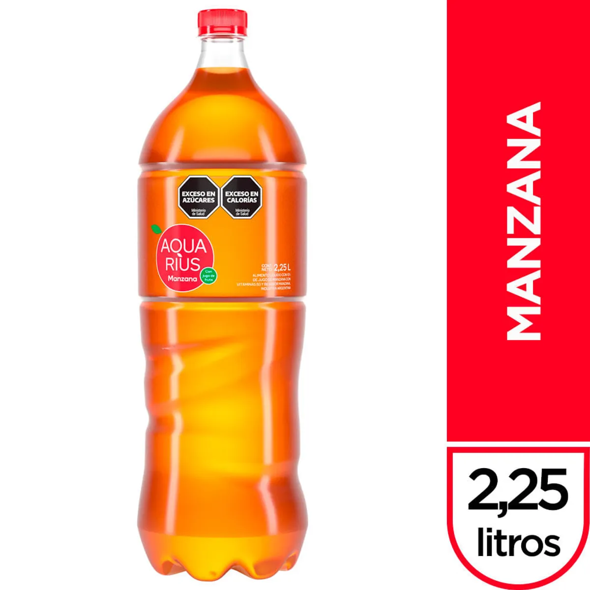 Agua saborizada de manzana Aquarius 2,25 lts
