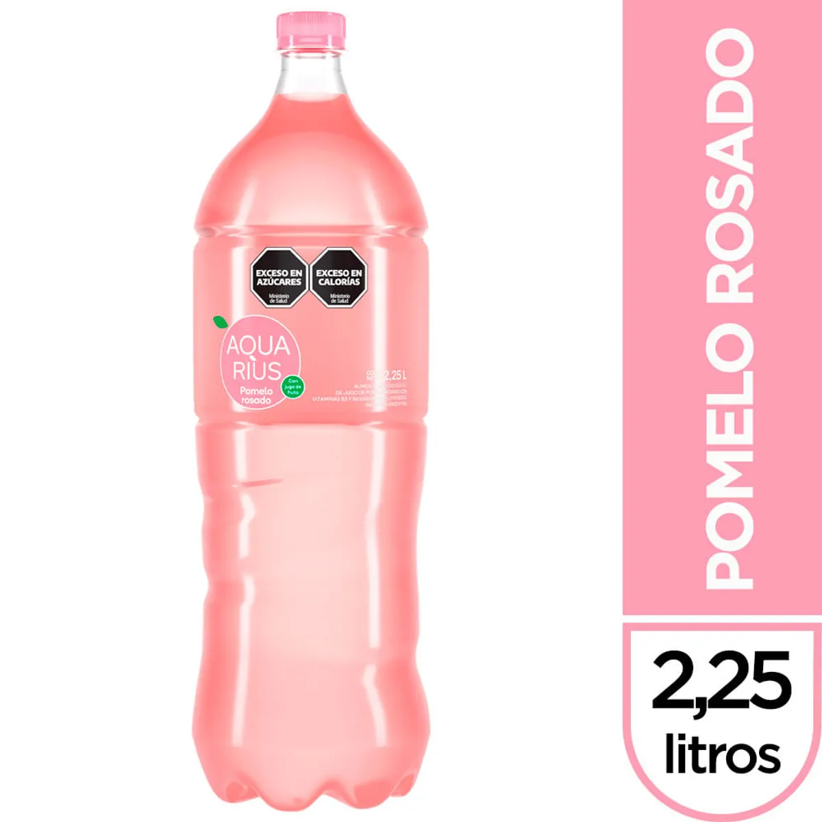 Agua saborizada de pomelo rosado Aquarius 2,25 lts
