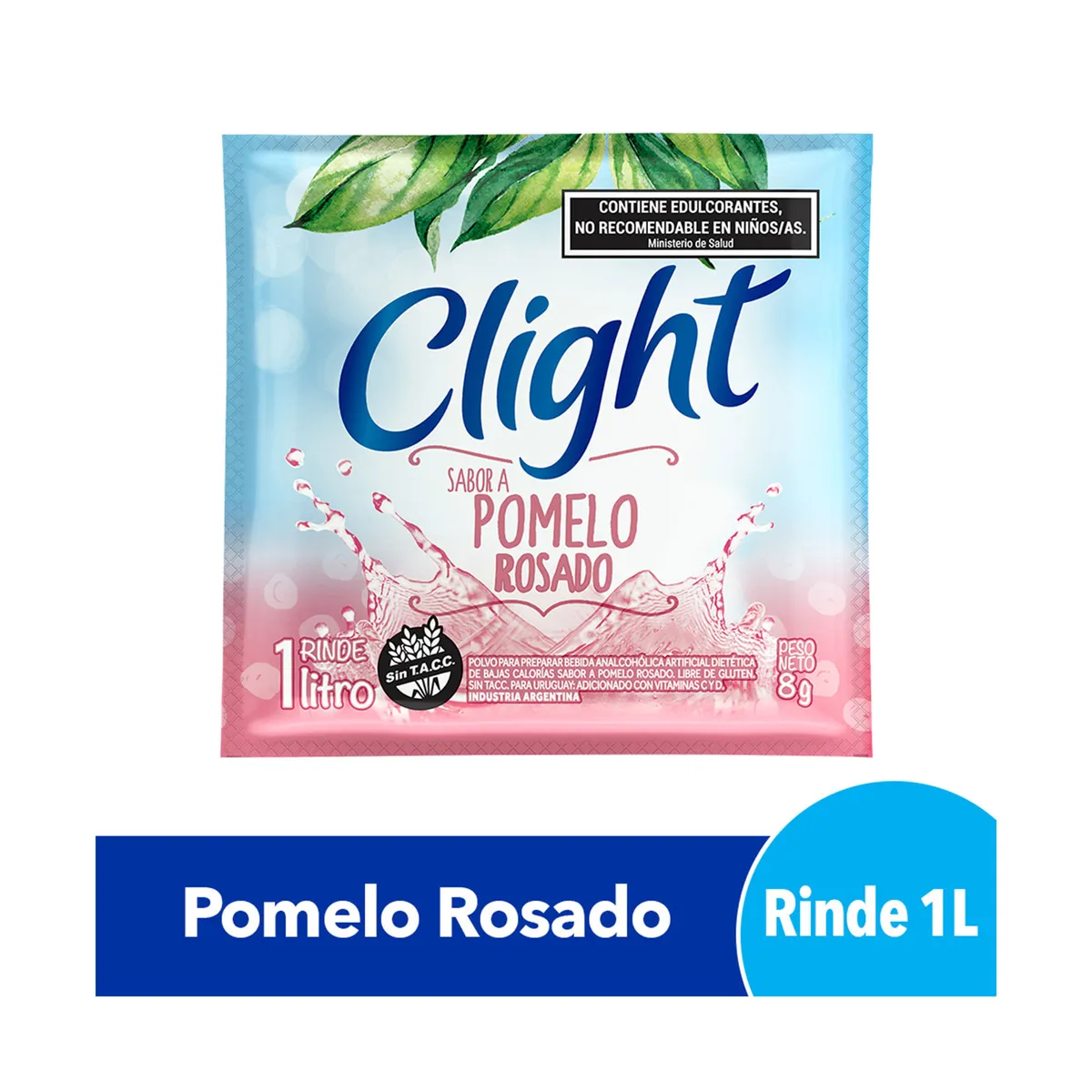 Jugo en polvo Clight pomelo rosado 8 g.