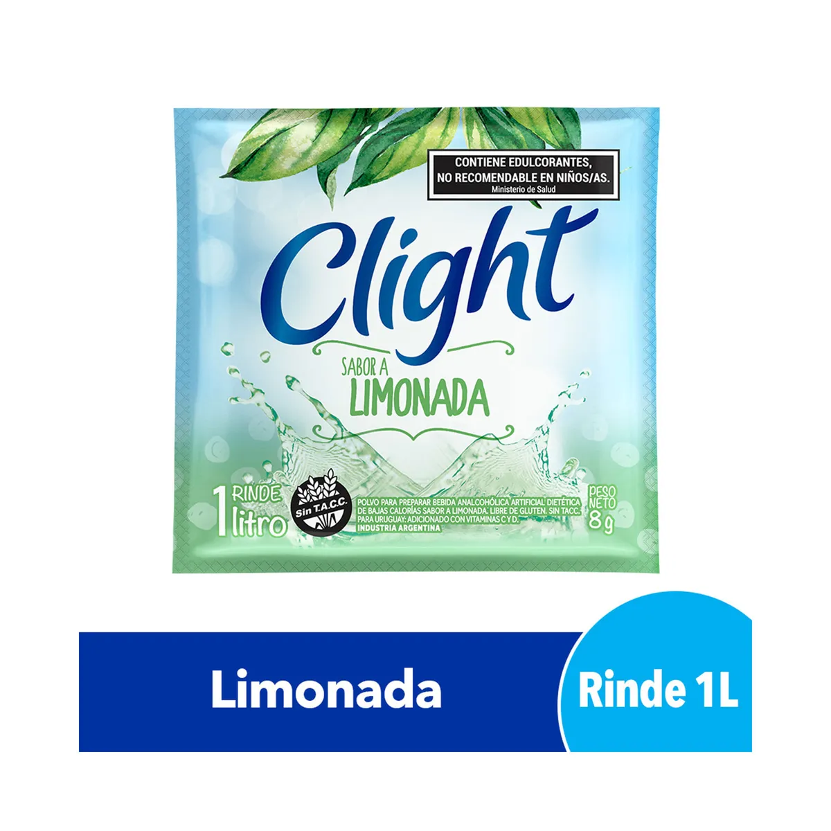 Jugo en polvo Clight limonada 8 g.
