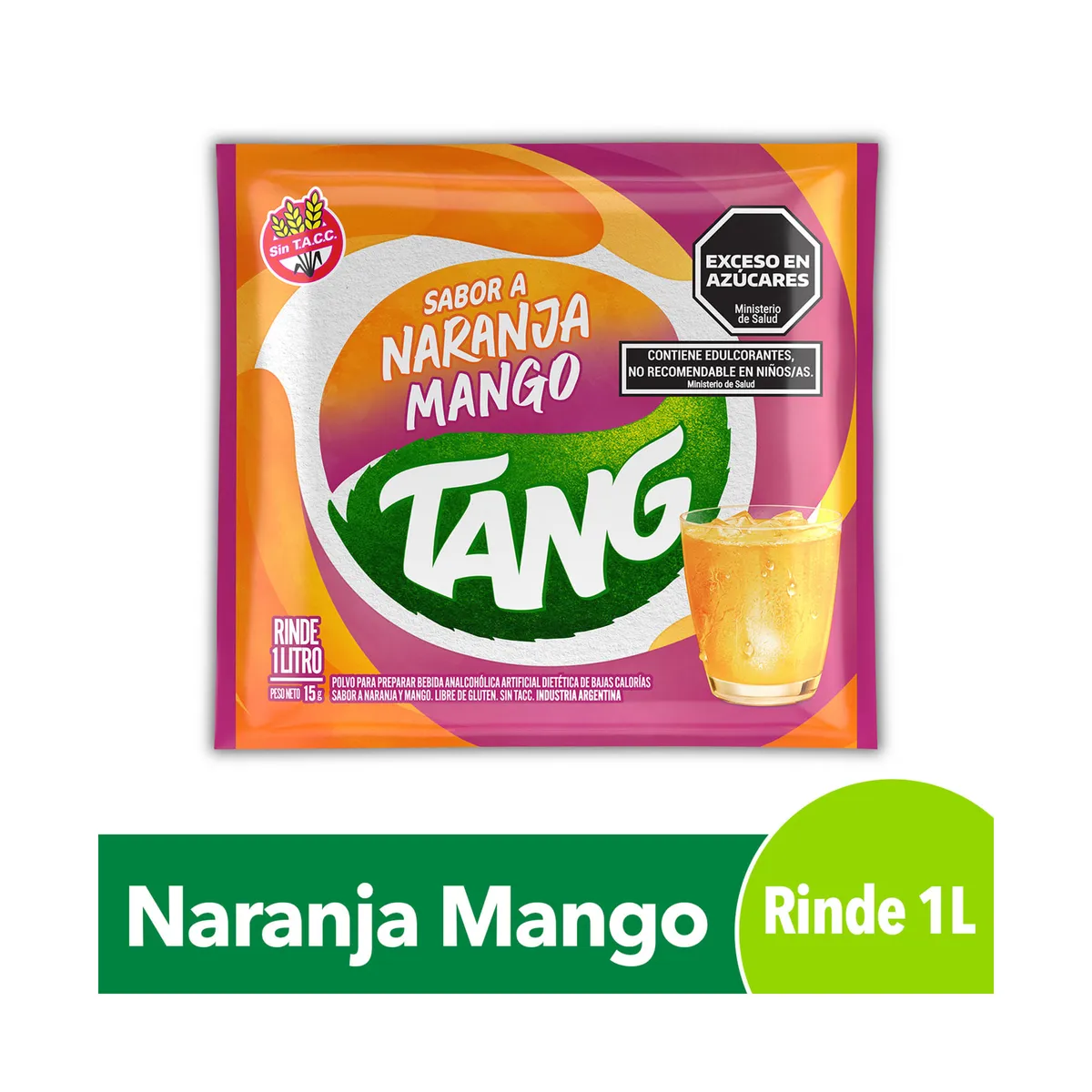 Jugo en polvo Tang naranja mango 15 g.