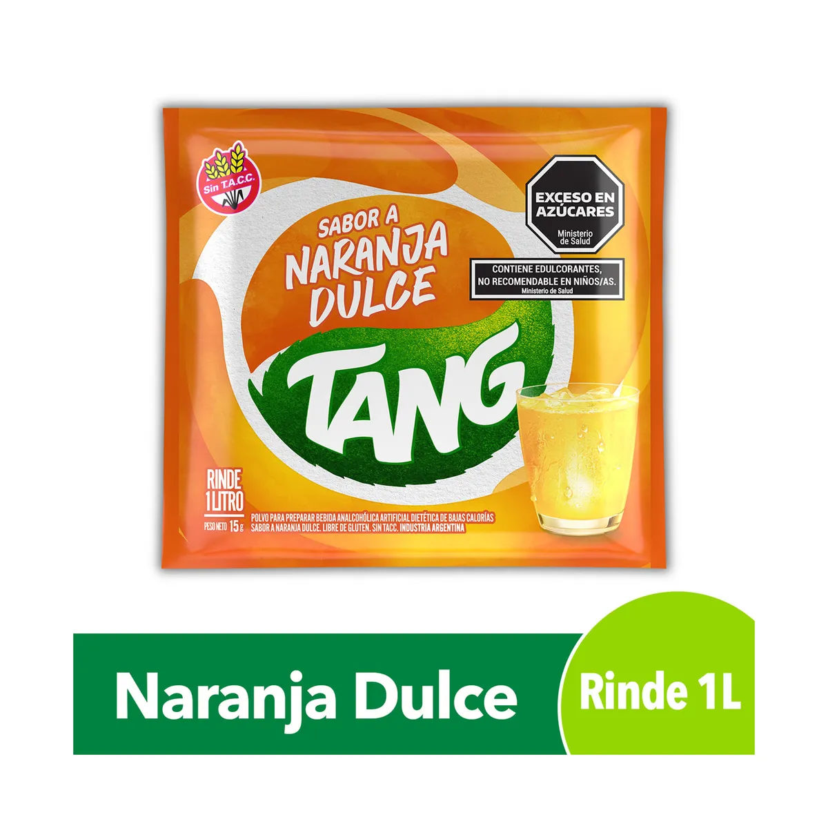 Jugo en polvo Tang naranja dulce 15 g.
