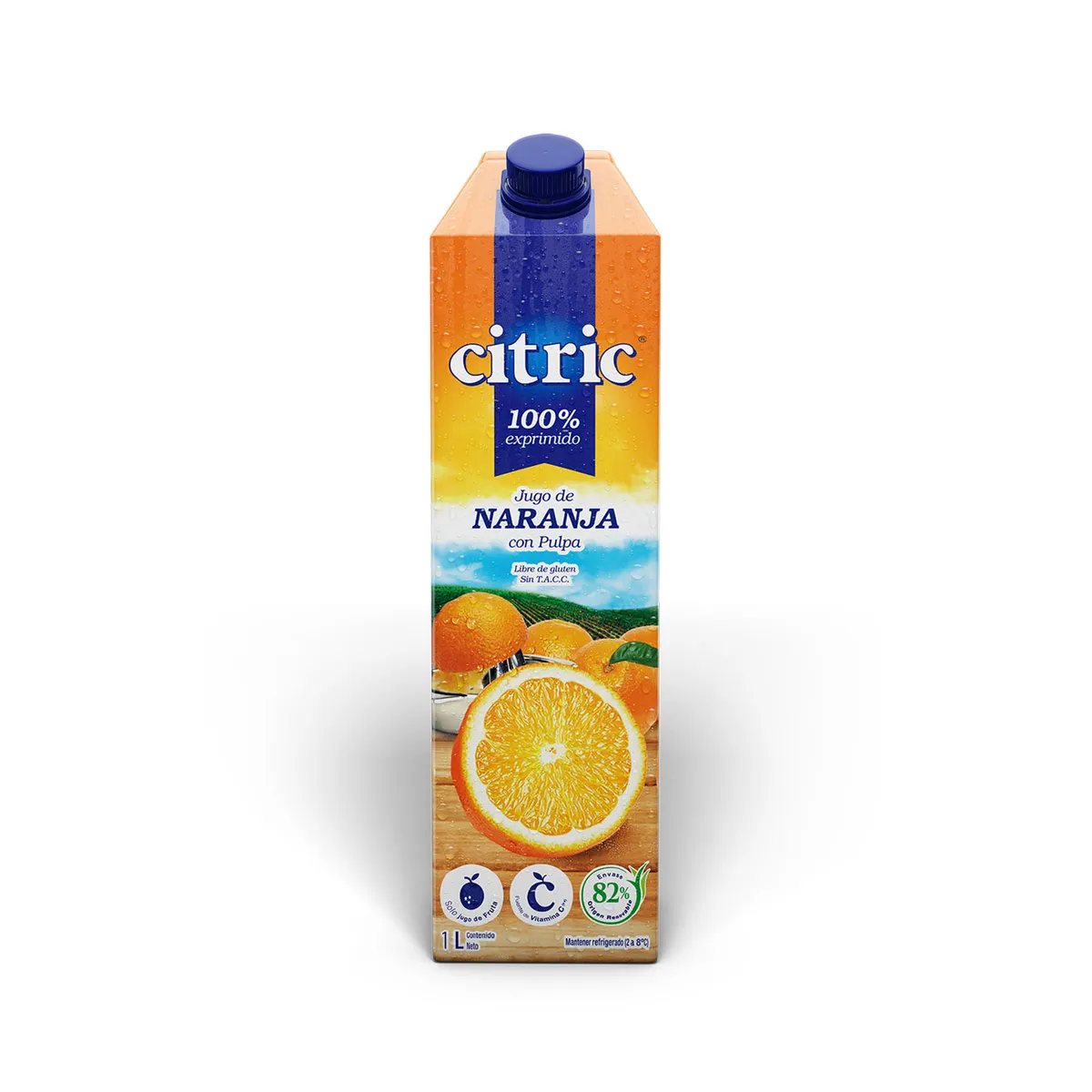 Jugo de naranja Citric clásica tetra 1 lt.
