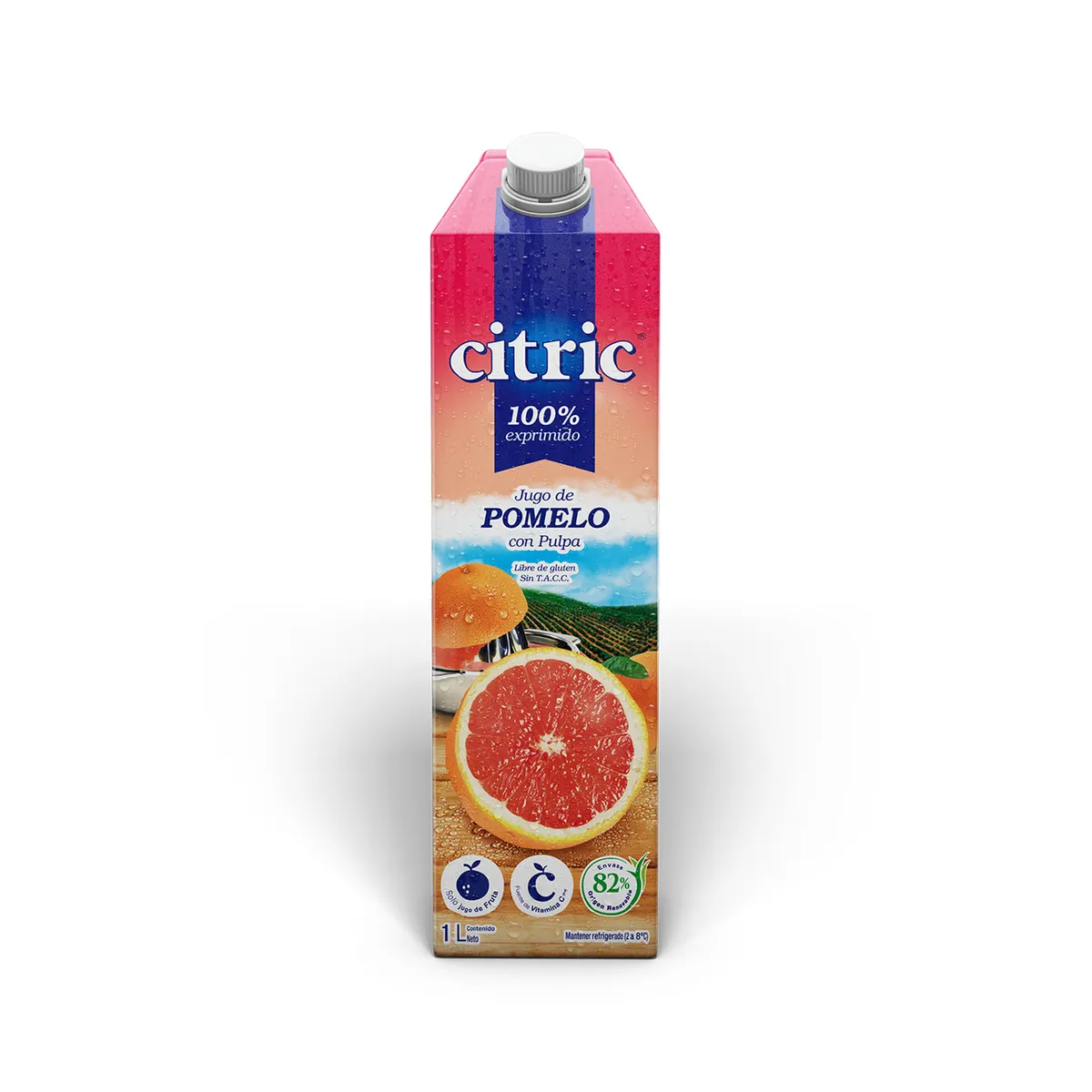 Jugo de pomelo exprimido Citric en tetra 1 lt.