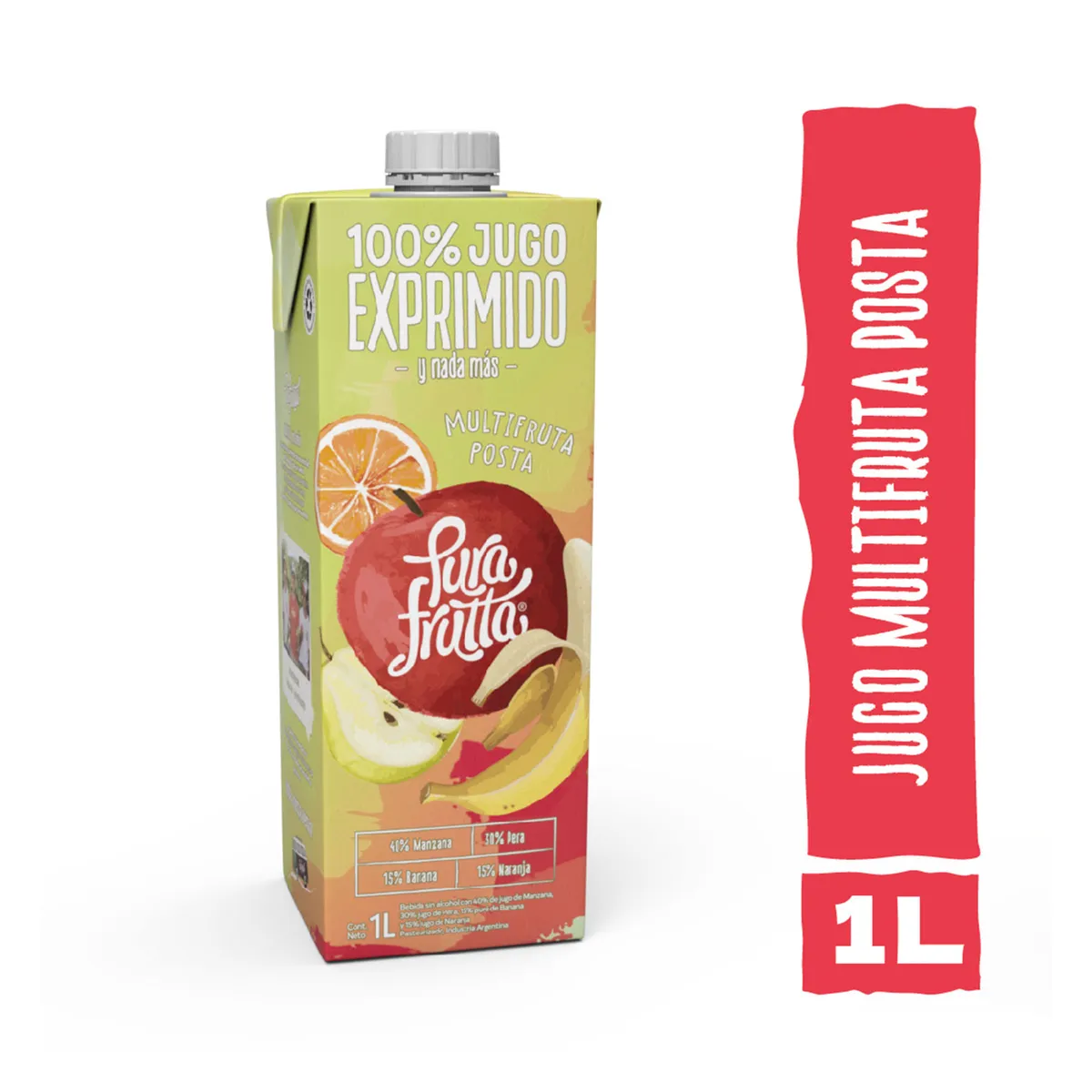 Jugo multifruta Pura frutta tetra 1 lt.
