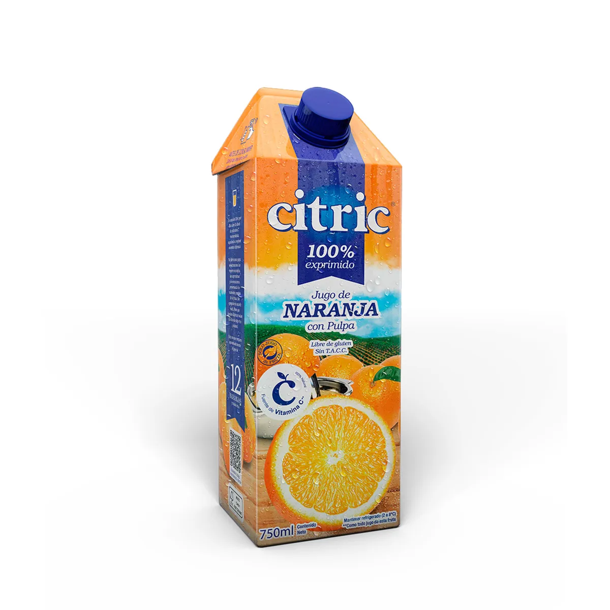 Jugo Citric de naranja exprimido tetra 750 cc.