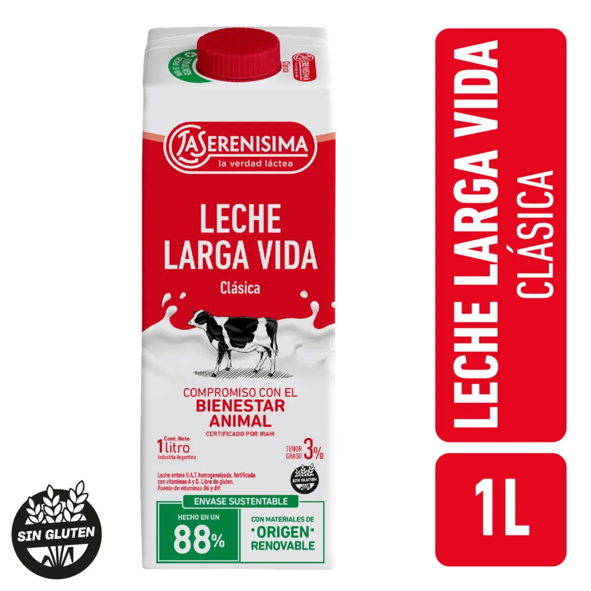 Leche La serenisima clásica 3% 1L.