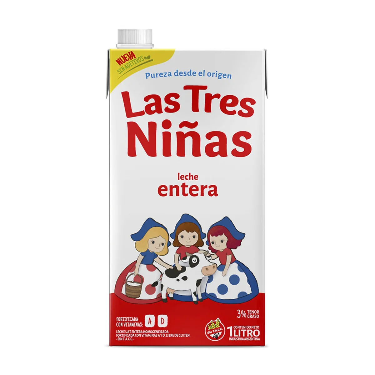 Leche entera larga vida Las tres niñas 1 l.