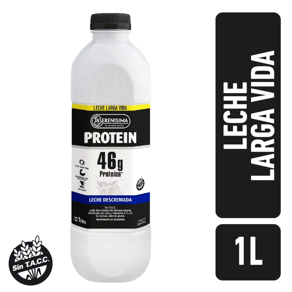 Leche descremada La Serenísima UAT proteinas 1 l.