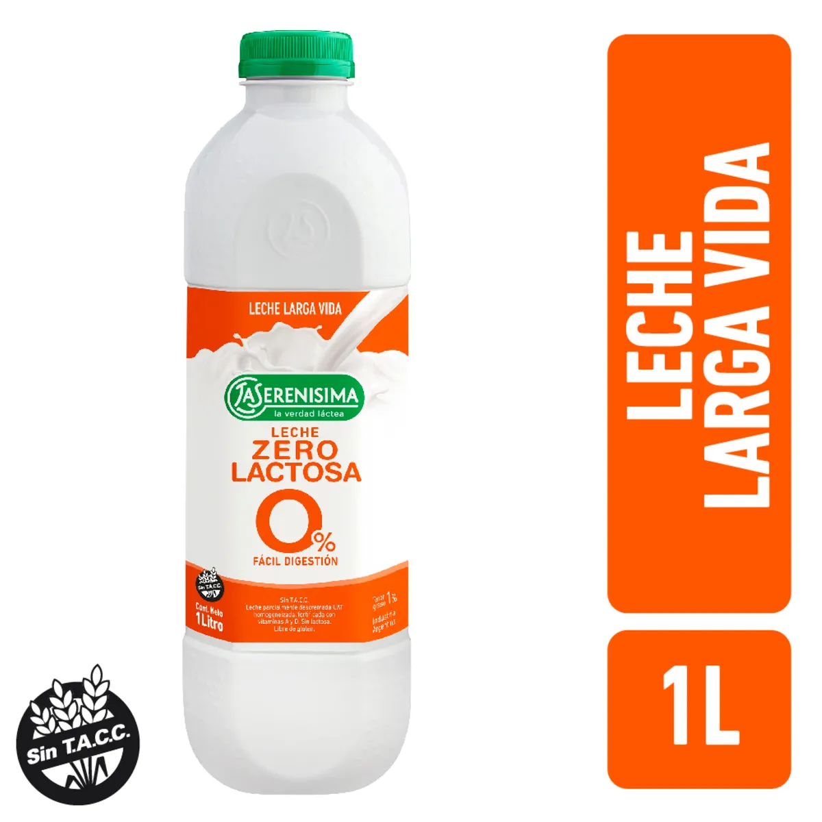 Leche descremada larga vida La Serenísima cero lactosa 1 l.