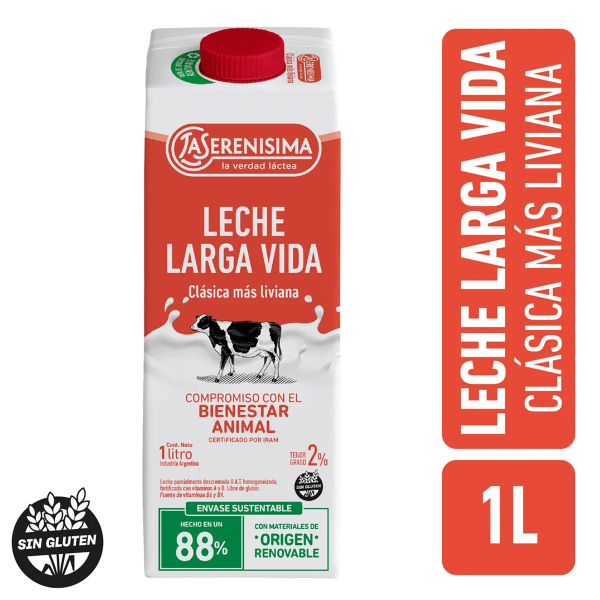 Leche La serenísima clásica más liviana 2% 1L