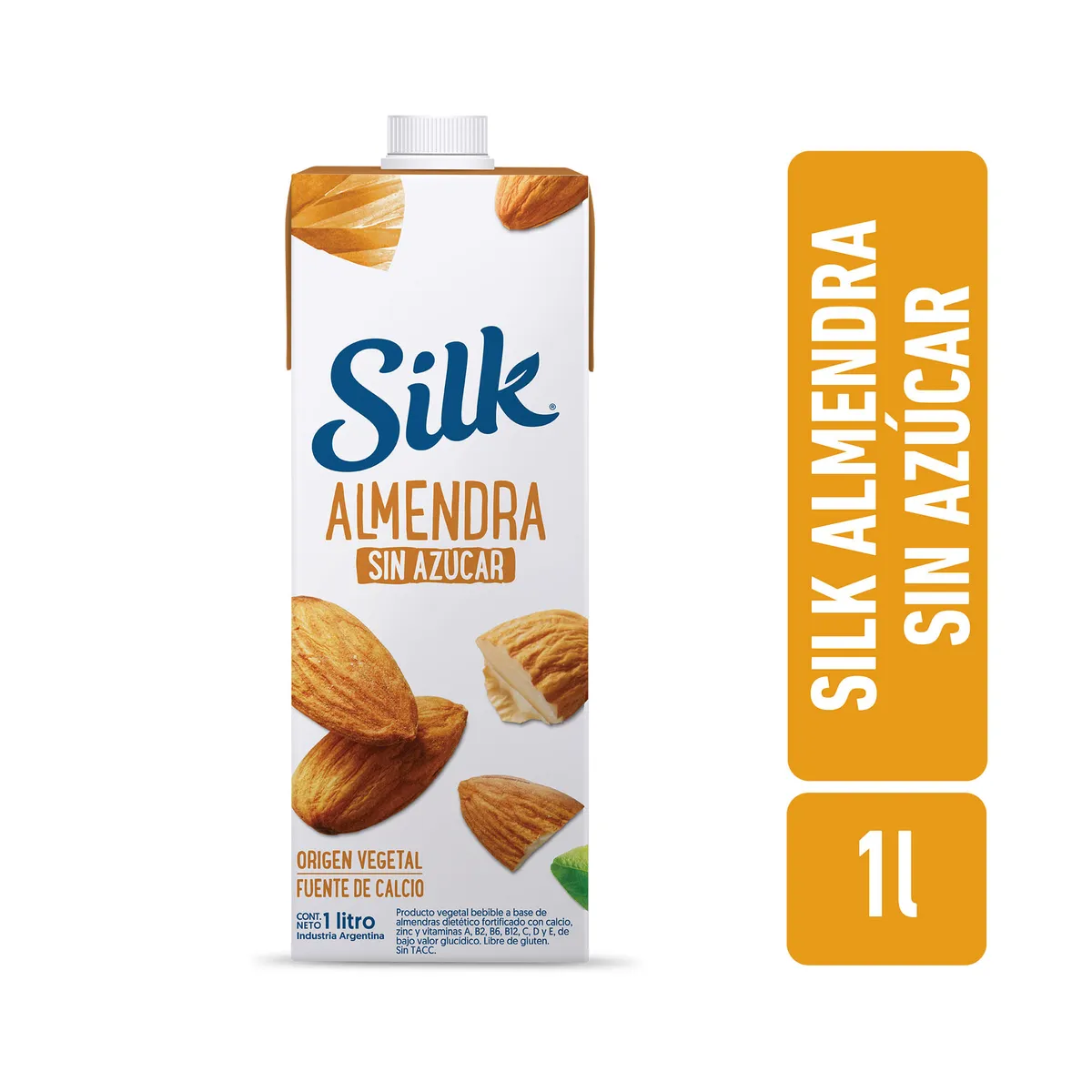 Bebida a base de almendras sin azúcar Silk 1lt
