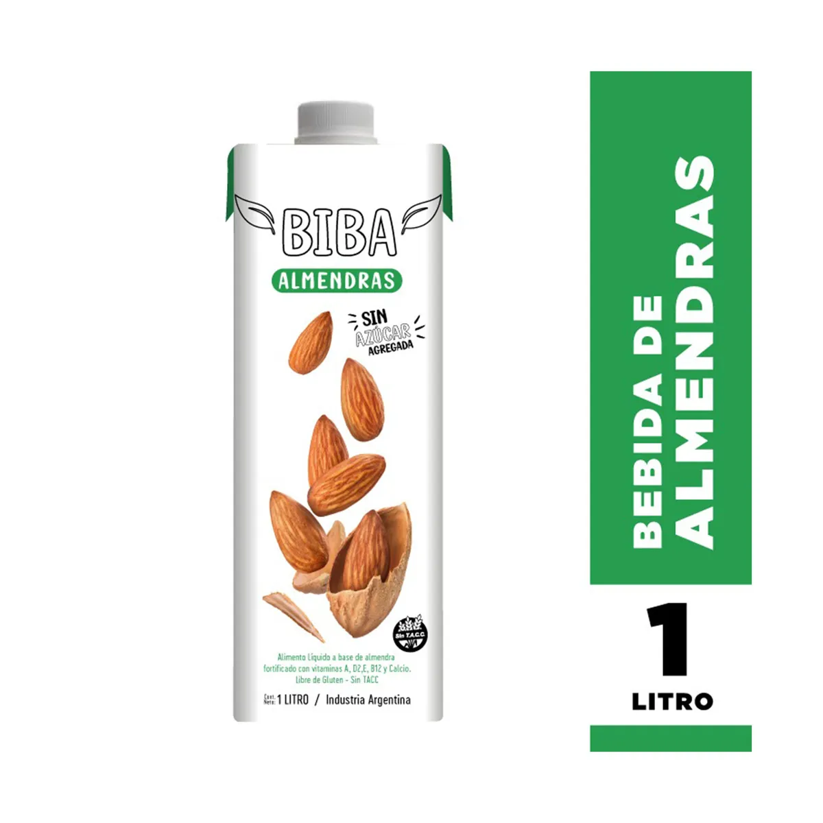 Bebida vegetal de almendras Biba tetra 1 lt.