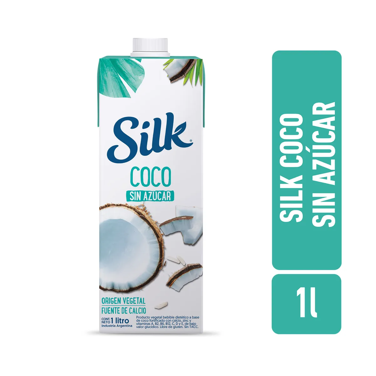 Bebida a base de coco sin azúcar Silk 1 lt