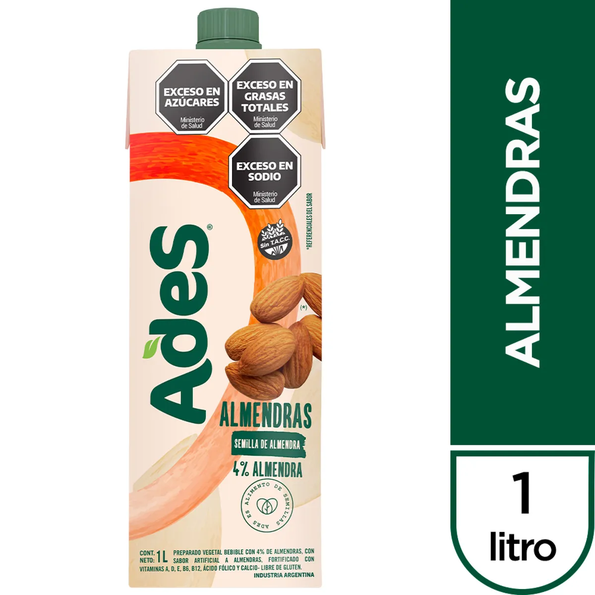 Bebida a base de almendras Ades 1 lt
