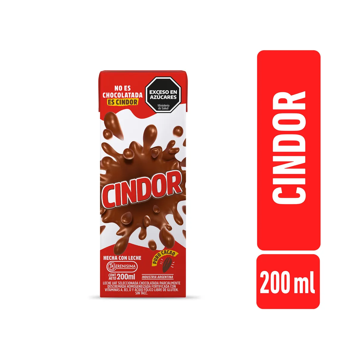 Leche chocolatada ​Cindor 200 ml.