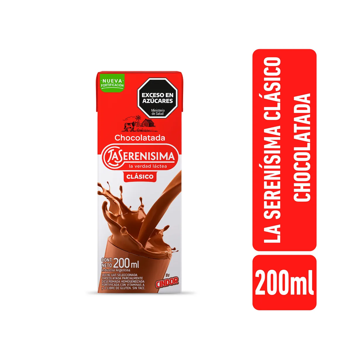 Leche chocolatada ​La Serenísima clásico 200 ml.