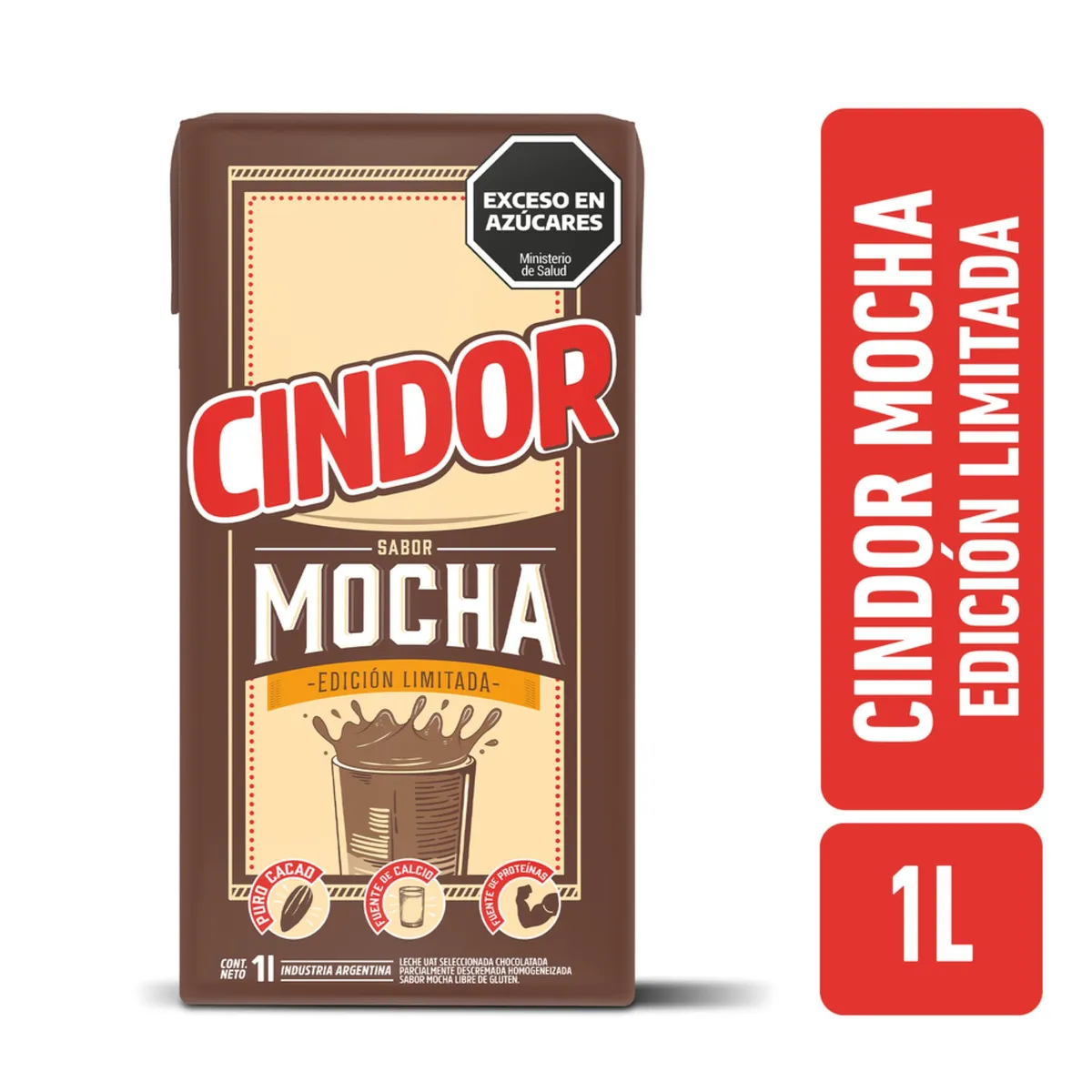 Leche chocolatada Cindor mocca 1 lt.
