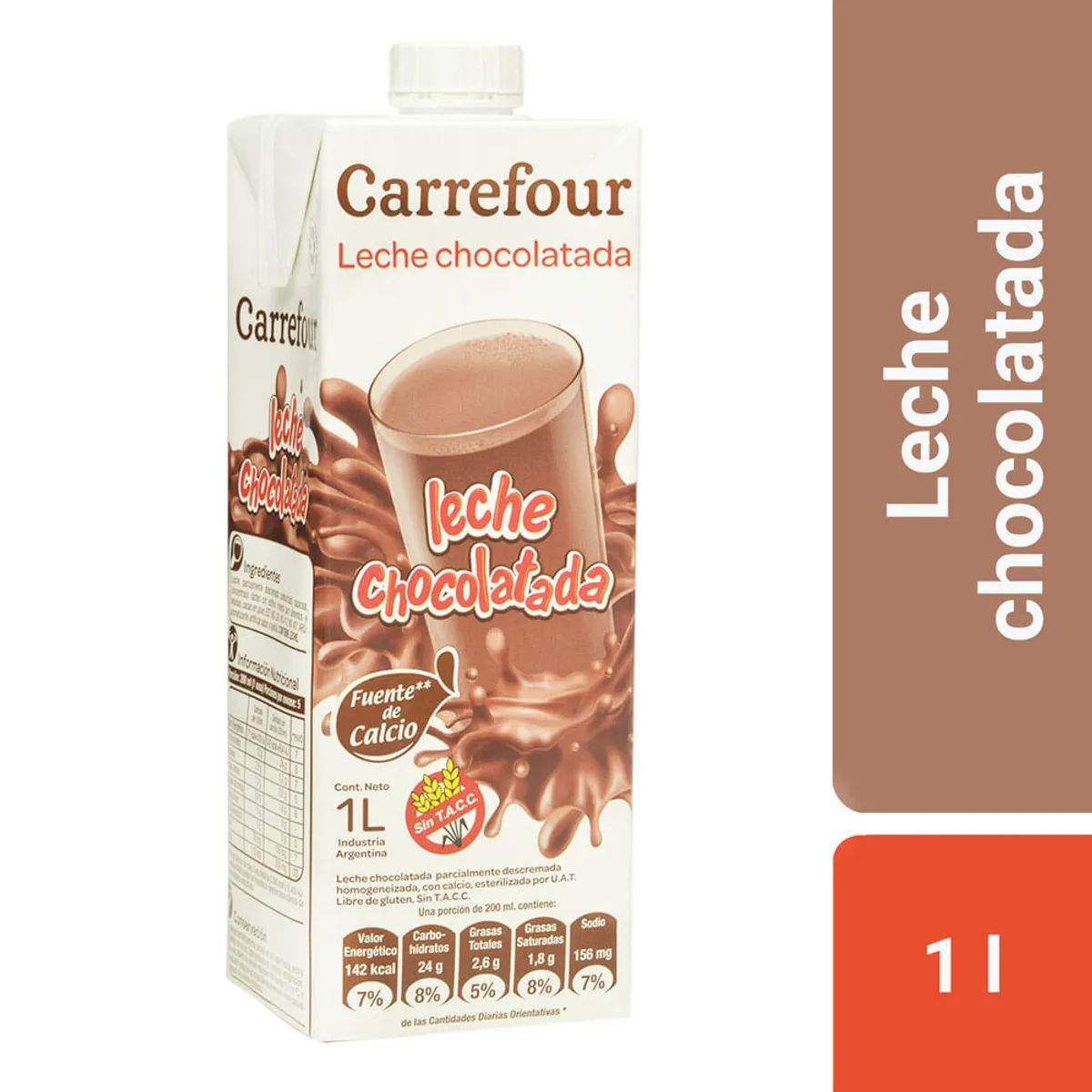 Leche chocolatada Carrefour 1 l.