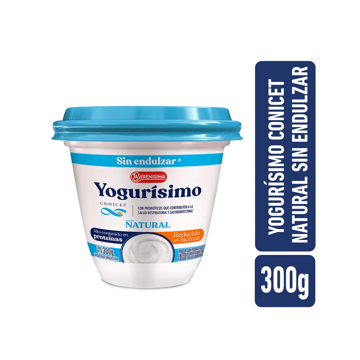 Yogur natural sin azúcar agregada Yogurisimo 300 grs
