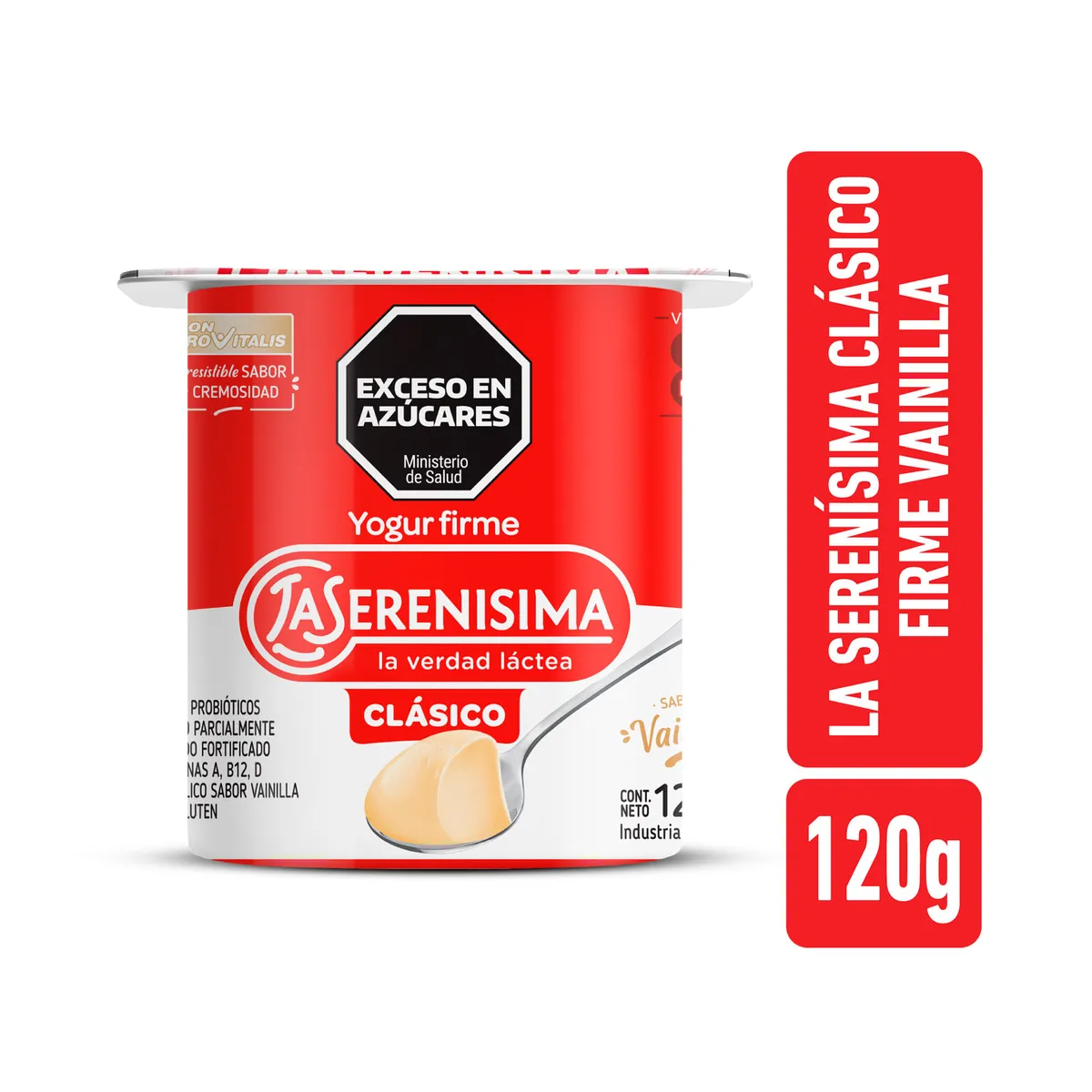 Yogur firme vainilla La Serenísima clásico 120 g.