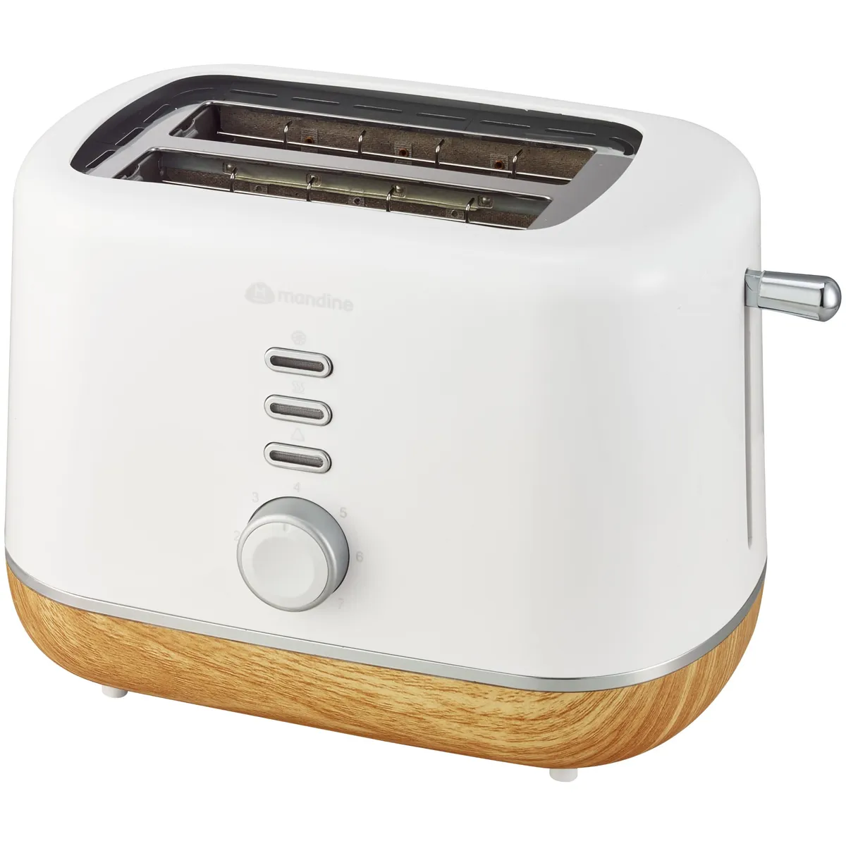 Tostadora Mandine MT850W blanca simil madera
