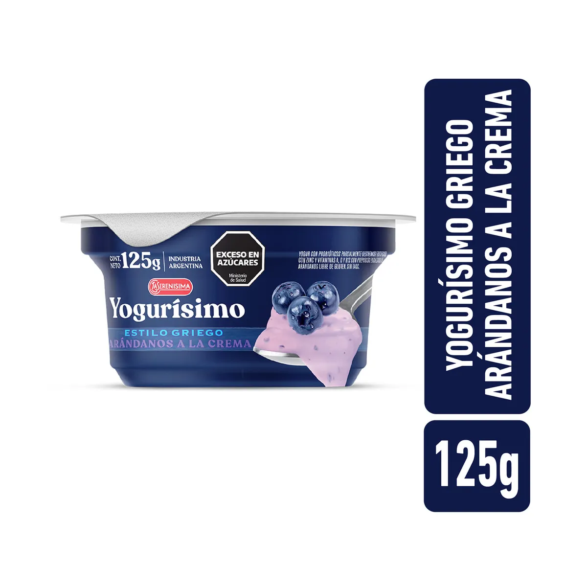 Yogur Griego arándanos a la crema Yogurisimo 125 g.