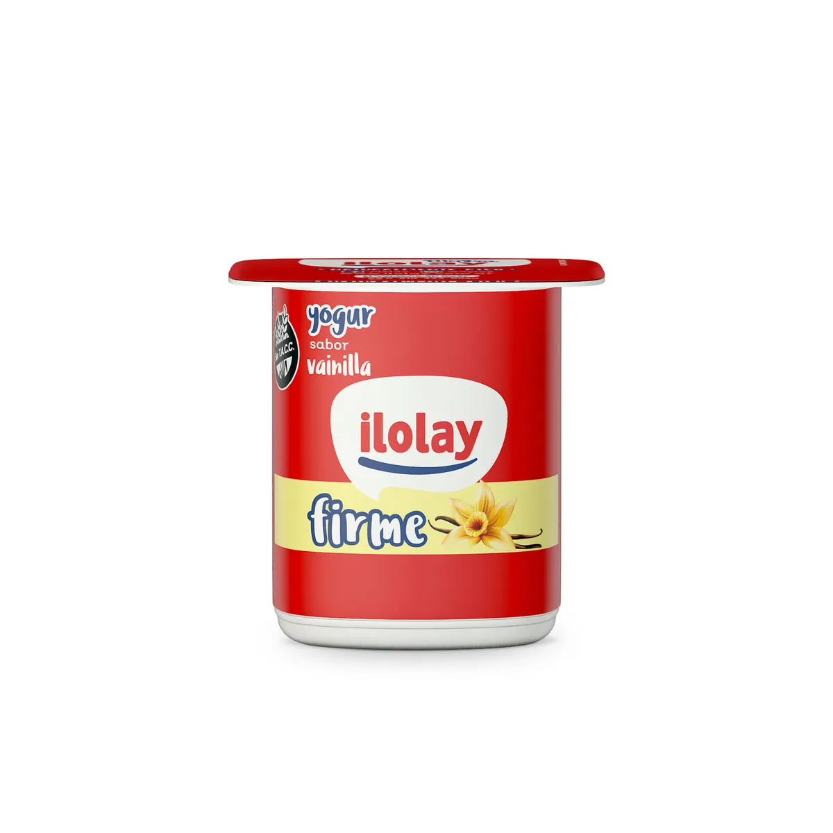 Yogur firme entero de vainilla Ilolay en pote 120 g.