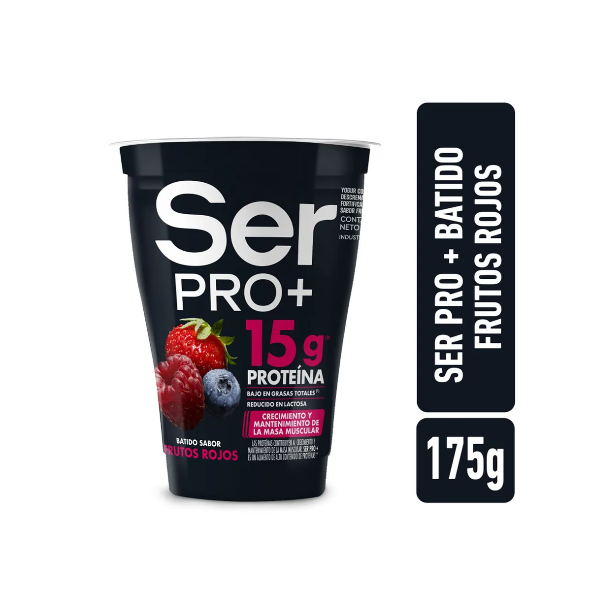 Yogur batido Ser PRO+ con proteínas sabor frutos rojos 175 grs