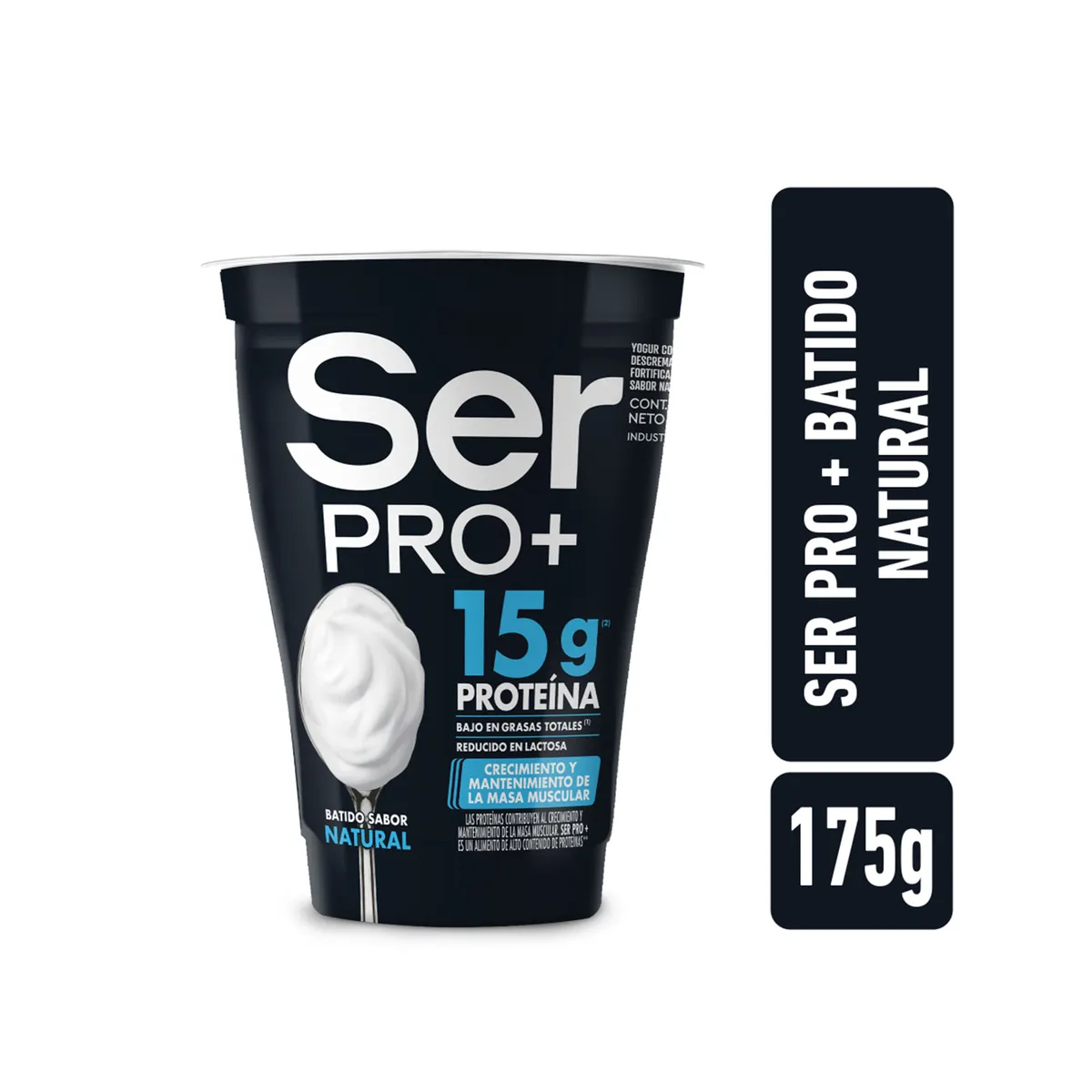 Yogur batido Ser PRO+ con proteínas sabor natural 175 grs