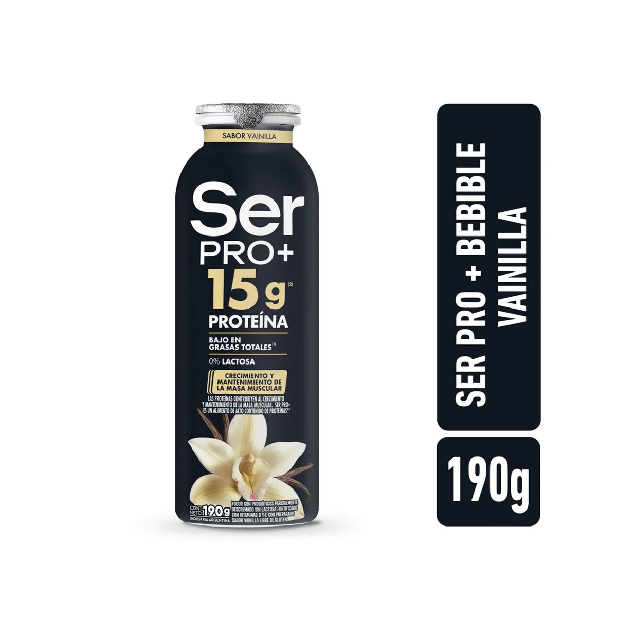 Yogur bebible Ser PRO+ con proteínas sabor vainilla 190 grs