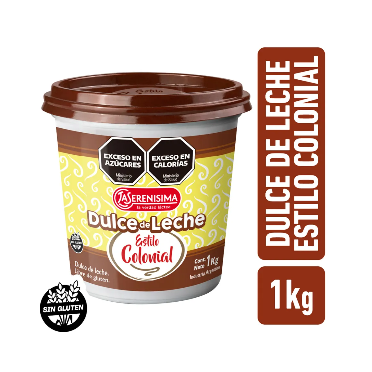 Dulce de leche colonial La Serenísima pote 1 kg.
