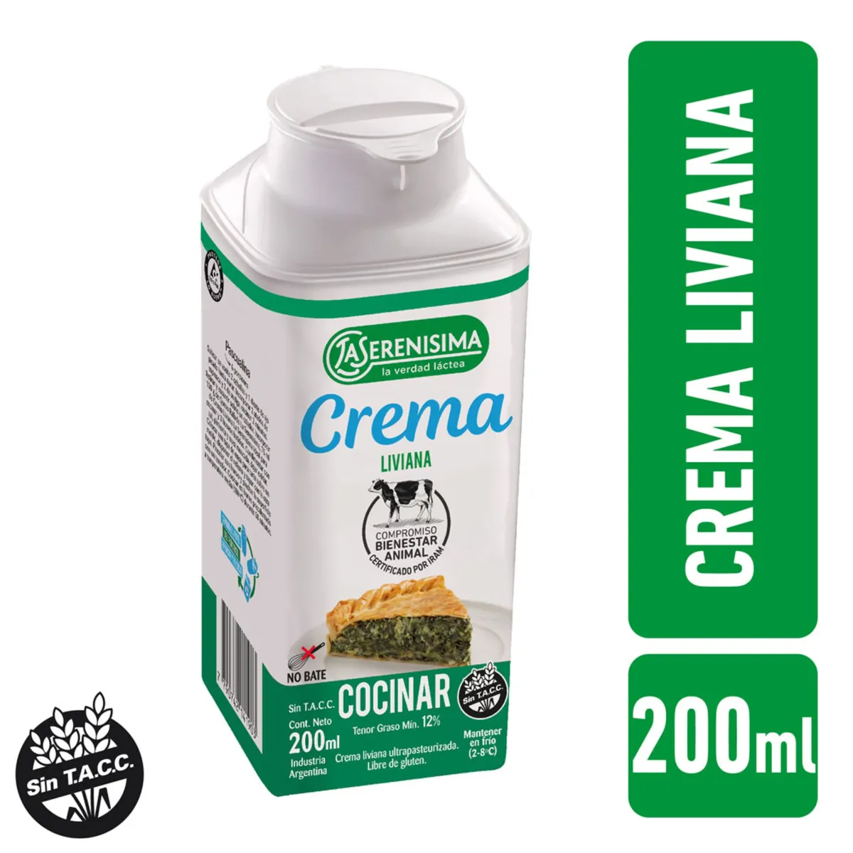 Crema La serenisima liviana 200 cc.