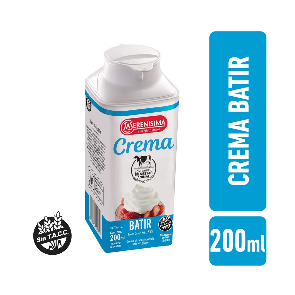 Crema La serenisima para batir 200 cc.