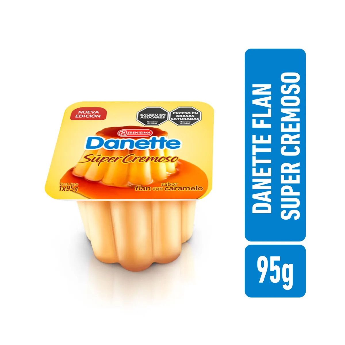 Flan super cremoso con caramelo Danette 95 g.