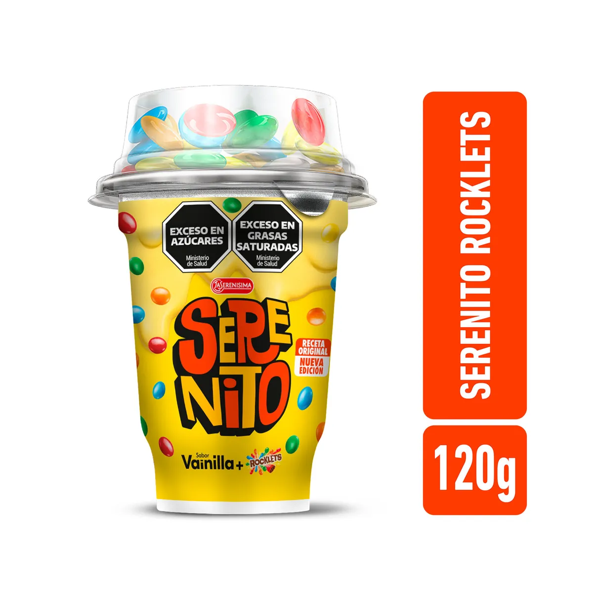 Postre vainilla con rocklets Serenito 120 grs