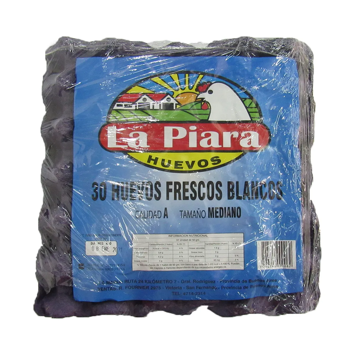 Huevo blanco La Piara carton x 30 uni