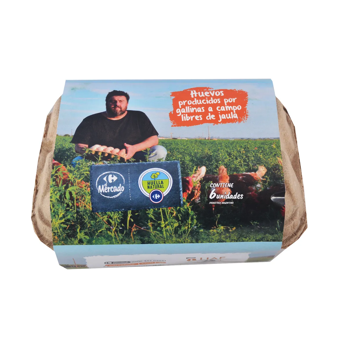 Huevos libres de jaula Huella Natural 6 uni