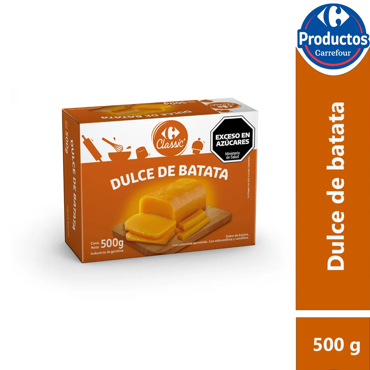 Dulce de batata Carrefour classic 500 g.