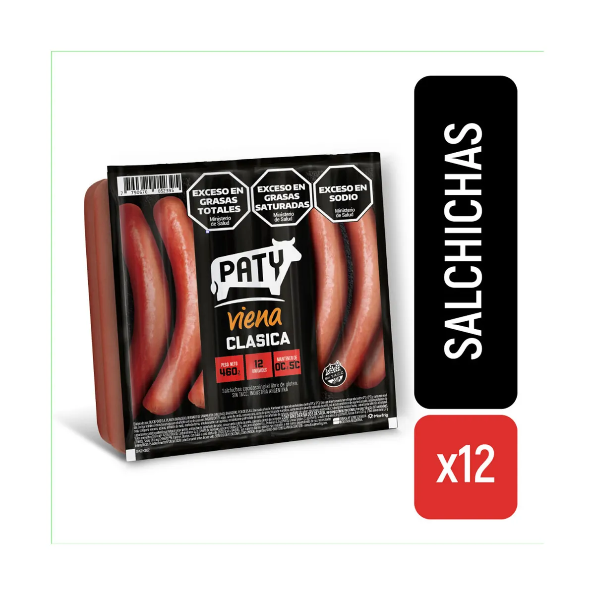Salchichas clásicas Patyviena flow pack 12 uni