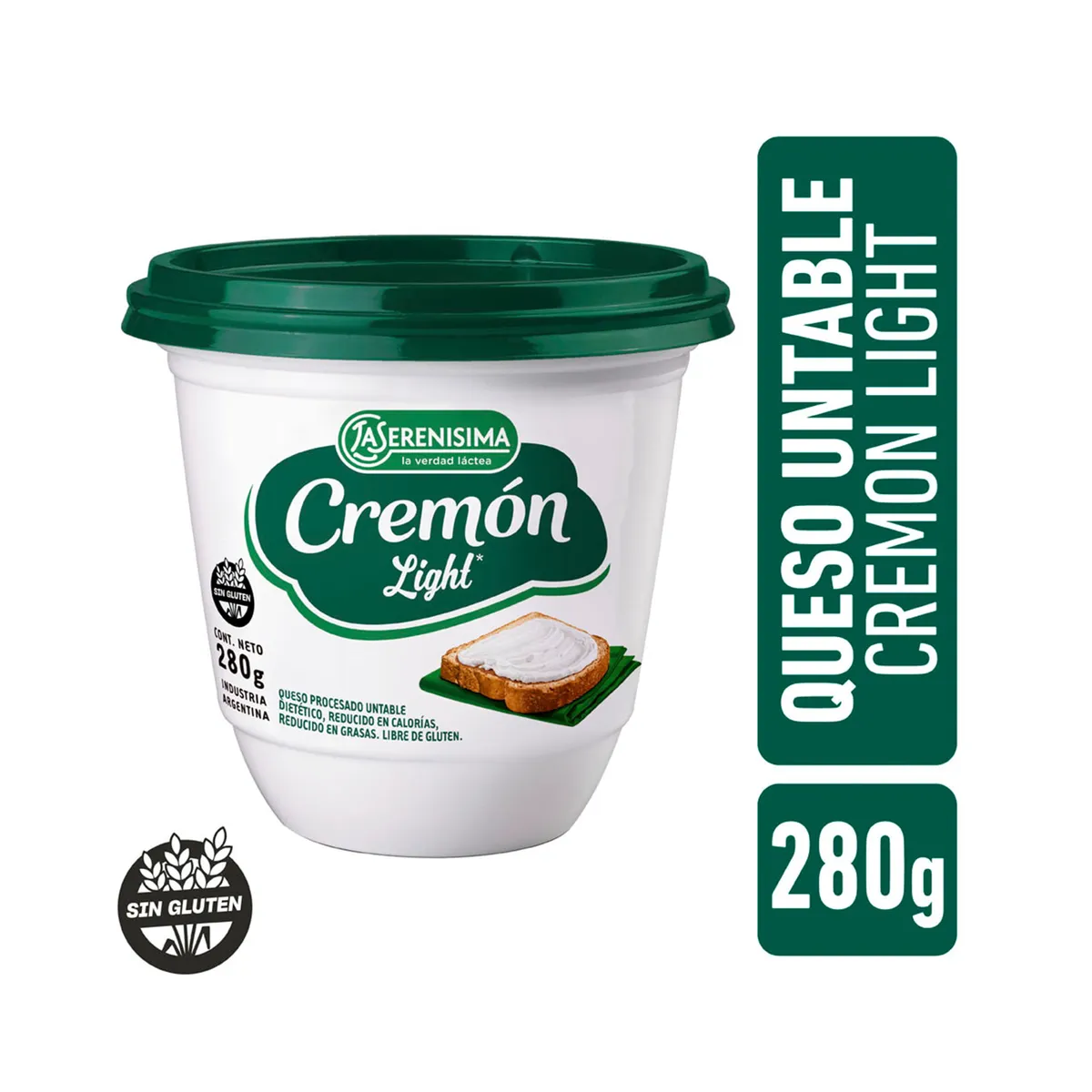 Queso La Serenísima cremón light pote 280 g.