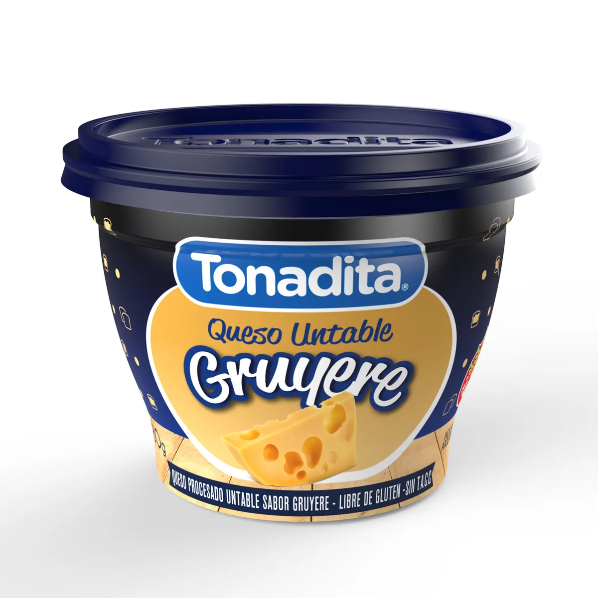 Queso untable Tonadita sabor gruyere 180 g.