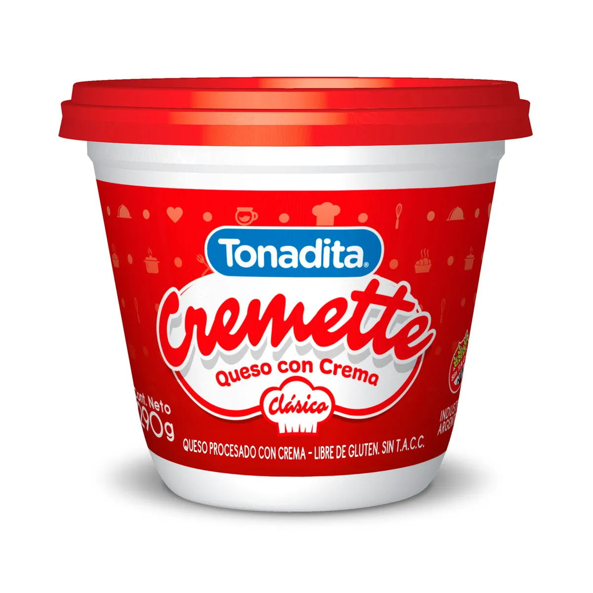 Queso crema Tonadita cremette 290 g.