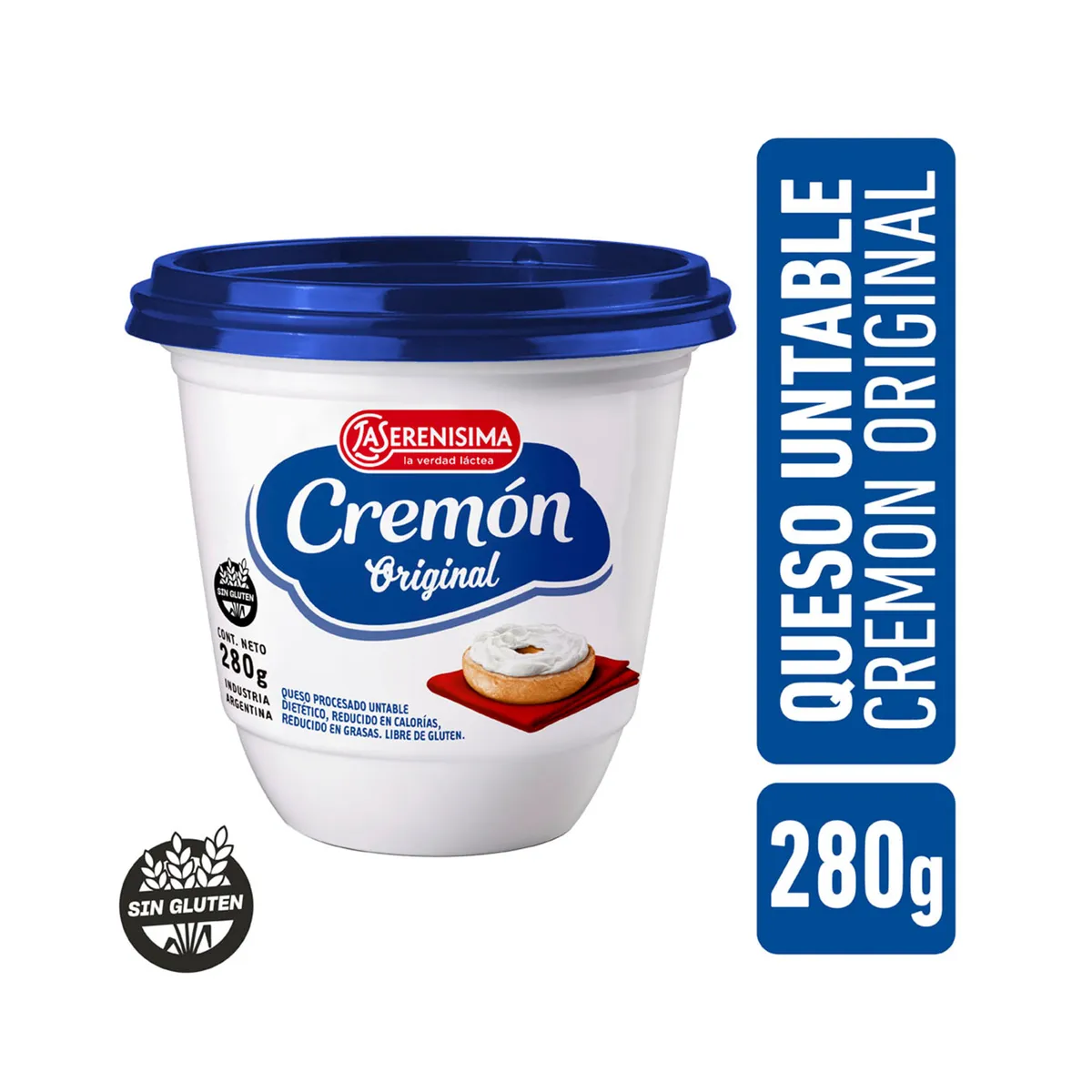 Queso cremón La Serenísima original pote 280 g.