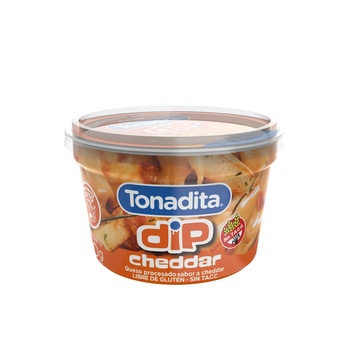 Queso sabor cheddar Tonadita dip 180 g.