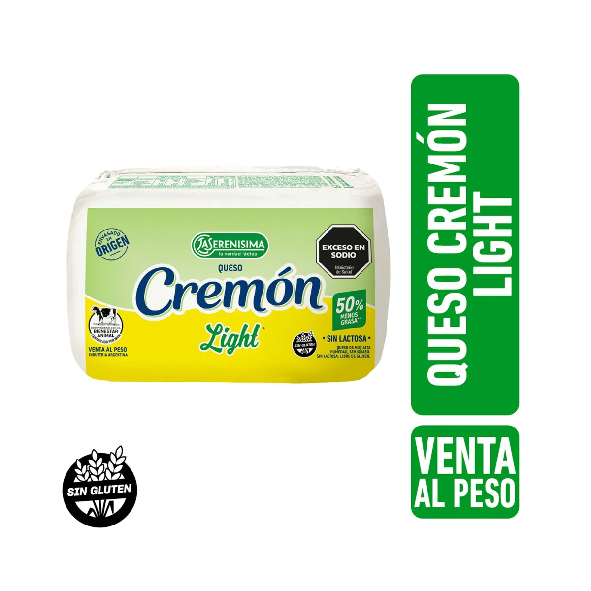 Queso cremón light La serenísima x kg.
