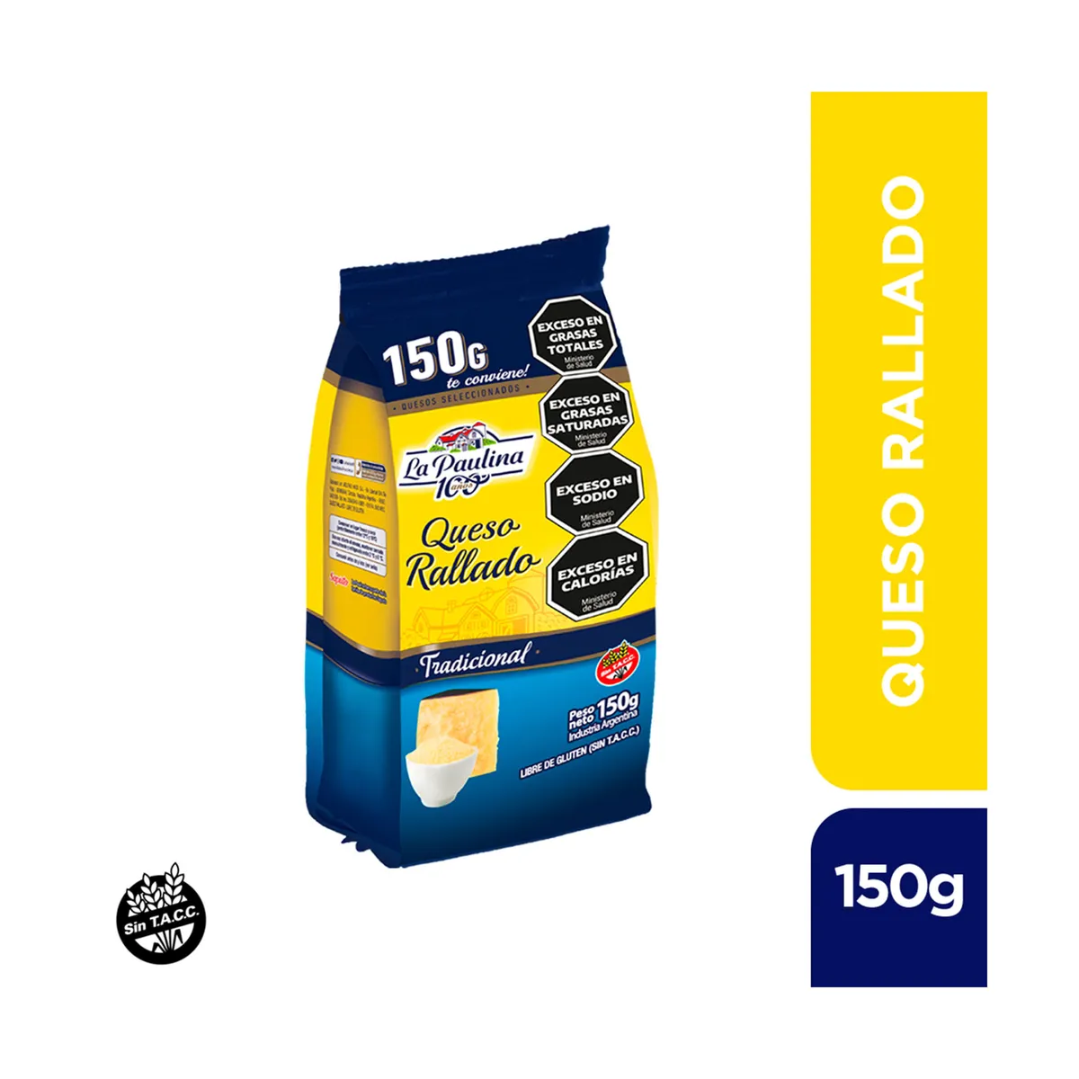Queso rallado La Paulina tradicional 150 g.