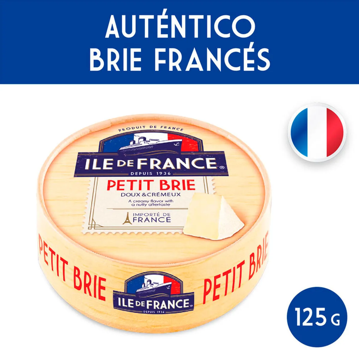 Queso brie Ile De France petit 125 g.