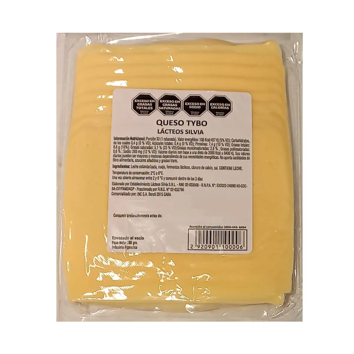 Queso tybo lácteos Silvia x 200g.